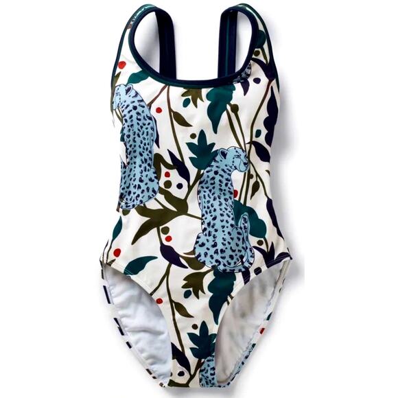 Boden Swimsuit cheetah jaguar leopard Jungle Print Women’s 10 One Piece Resort - Picture 1 of 12